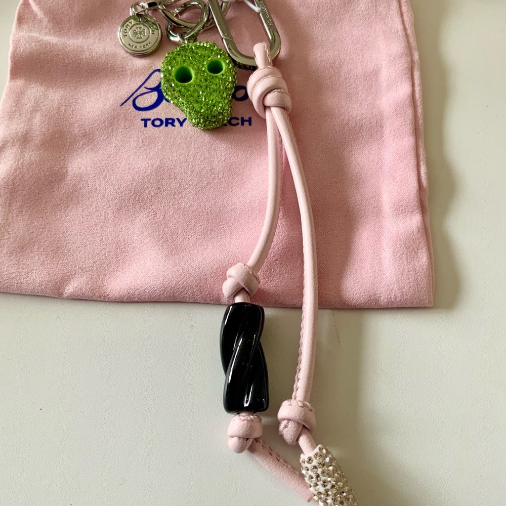 NWT TORY BURCH PICK & MIX CRYSTAL SKULL BONBON PURSE CHARM KEY FOB - Picture 5 of 10